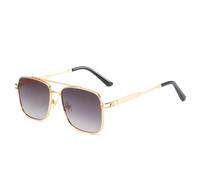 Trendy Luxury Metal Sunglasses Men For Women Fashion Big Sun Glasses Male Classic Black Driving Travelling Shades,J,JH