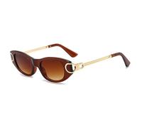 Trendy Luxury Retro Sunglasses For Women Classic Oval Frame Sun Glasses Fashion Vintage Cat Eye Shades,C2
