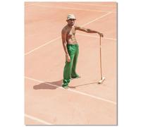 Trendy Luxury Wall Art-Retro Fashion Man In A Daze Holding A Broom Poster For Girls Room Wall Decor-Vintage Feminist Black And White Art Canvas Print Picture For Girly Dorm