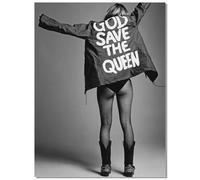 Trendy Luxury Wall Art-Retro Fashion Pretty Girl Showing Coat Poster For Girls Room Wall Decor-Vintage Feminist Black And White Art Canvas Print Picture For Girly Dorm