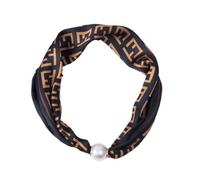 Trendy Magnetic Buckle Small Silk Scarf - Elegant Neck Warmer For Spring & Summer, Floral Design