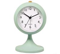 Trendy Metal Alarm Clock Featuring A Distinct Shape And Smooth Movement For Peaceful Nights(green)
