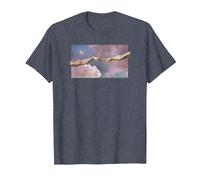 Trendy Michelangelo Sistine Chapel Famous Painting T-Shirt, Men, Heather Blue, Medium