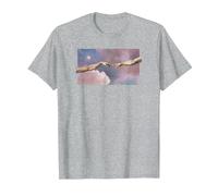 Trendy Michelangelo Sistine Chapel Famous Painting T-Shirt, Men, Heather Grey, 3X-Large