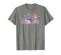 Trendy Michelangelo Sistine Chapel Famous Painting T-Shirt, Men, Olive Heather, Medium