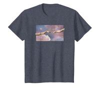 Trendy Michelangelo Sistine Chapel Famous Painting T-Shirt, Youth, Heather Blue, X-Small