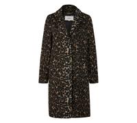Trendy Mixed Wool Coat with Animal Print and Jacquard Lining for Women s.Oliver Marron 42