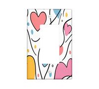 Trendy Modern Line Decorative Switch Cover 1 Gang Single Rocker, Cute Fun Abstract Heart Switchcover Wall Plate, Funky Groovy Electrical Faceplate for Bedroom Living Room Decor