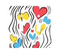 Trendy Modern Line Decorative Switch Cover 2 Gang Double Toggle, Cute Fun Abstract Heart Wall Plate Cover, Standard Size, Funky Groovy Electrical Faceplate for Bedroom Living Room Decor