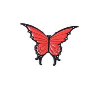 Trendy Mooned Star Butterfly Pin Brooch Double Colors Butterfly Gift Badge for Casual and Formal Occasions Gift Concept, One Size, as described, as described
