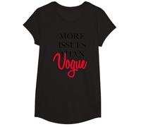 Trendy More Issues Than Vogue T-Shirt, Girls, Black, Small