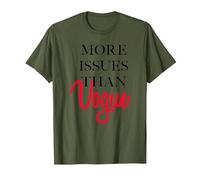 Trendy More Issues Than Vogue T-Shirt, Men, Olive Green, Small