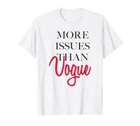 Trendy More Issues Than Vogue T-Shirt, Men, White, XX-Large