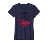 Trendy More Issues Than Vogue T-Shirt, Women, Navy Blue, X-Large