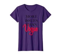 Trendy More Issues Than Vogue T-Shirt, Women, Purple, XX-Large