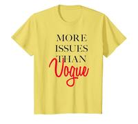 Trendy More Issues Than Vogue T-Shirt, Youth, Lemon Yellow, X-Small