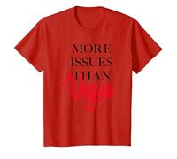 Trendy More Issues Than Vogue T-Shirt, Youth, Red, Small