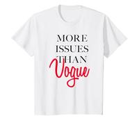 Trendy More Issues Than Vogue T-Shirt, Youth, White, Large