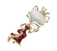 Trendy Multicolor Foxes Shaped Brooch to Enhances Your Daily Styles and Elegant Stone Foxes Brooch