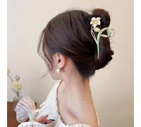 Trendy Multicolor Geometric Shape Hair Clip - Stylish Girls' Plastic Claw Small Hairpin for Back Head Cute Accessories Pack of 4 pc