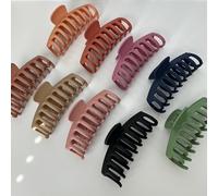 Trendy Multicolor Geometric Shape Hair Clip - Stylish Girls' Plastic Claw Small Hairpin for Back Head Cute Accessories Pack of 4 pc