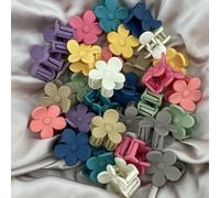 Trendy Multicolor Geometric Shape Hair Clip - Stylish Girls' Plastic Claw Small Hairpin for Back Head Cute Accessories Pack of 4 pc