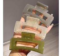 Trendy Multicolor Geometric Shape Hair Clip - Stylish Girls' Plastic Claw Small Hairpin for Back Head Cute Accessories Pack of 4 pc