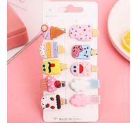 Trendy Multicolor Geometric Shape Hair Clip - Stylish Girls' Plastic Claw Small Hairpin for Back Head Cute Accessories Pack of 4 pc