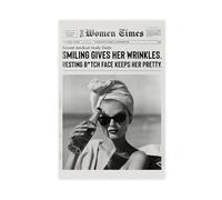 Trendy Newspaper Poster Print, Girl Dorm Room Art, Girls Having Fun Print, Black And White Print, Bar Cart Art, Trendy Wall Art, Girl Dorm Decor Unframe-style 12x18inch(30x45cm)