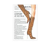 Trendy Newspaper Posters Vintage Leopard Boots Poster Feminist Canvas Prints for Hot Girl Preppy Y2k Aesthetic Room Home Decor Unframe-style 12x18inch(30