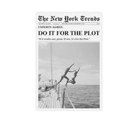 Trendy Newspaper Print, Do It for The Plot, Hot Girls Poster, New York News, Magazine Bar Cart Print, Retro Girly Dorm Unframe-style 20x30inch(50x75cm)