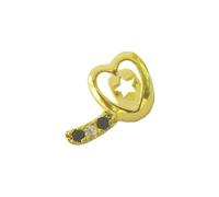 Trendy Openwork Heart Gold Tooth Jewelry Speculum Copper Green Body Piercing Accessory Ideal for Outings and Parties Green Fashion Veneers