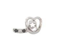 Trendy Openwork Heart Gold Tooth Jewelry Speculum Copper Green Body Piercing Accessory Ideal for Outings and Parties Green Fashion Veneers