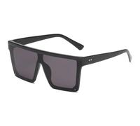 Trendy Oversized Square Rimless Sunglasses For Women Vintage Big Frame One Piece Sun Glasses Fashion Shades For Female