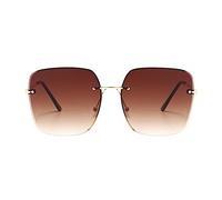 Trendy Oversized Square Sunglasses for Women Gradient Lens Big Metal Frame Retro Sunglasses UV Protection Ladies Sunglasses