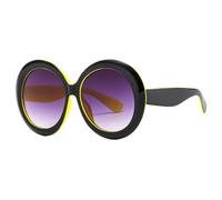 Trendy Oversized Unisex Round Sunglasses For Women Fashion Retro Driving Eye Wear Luxury Men Green Black UV400