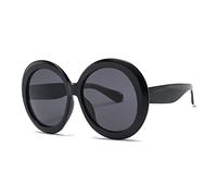 Trendy Oversized Unisex Round Sunglasses For Women Fashion Retro Driving Eye Wear Luxury Men Green Black UV400