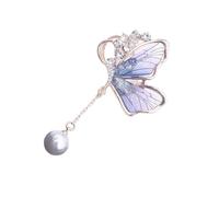 Trendy Pearls Butterfly Jewelry Elegant Waterdrops Shape Designs Sturdy Alloy Brooch Portable For Social Event Pearls Butterfly Jewelry