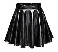 Trendy Pleated Sequin Skirt for A-Line Cut Mini Shiny
