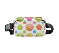 Trendy Polka Dot Peach Blue Cookie Fashionable Waist Pack Crossbody Bag for Men Women Large Capacity with Adjustable Strap for Workout Running Hiking bolso de lado para, trendy polka dot, trendy polka