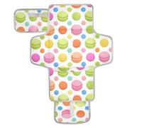 Trendy Polka Dot Peach Blue Cookie Reusable wipeable Changing pad with Tissue Pocket Waterproof Changing pad Lightweight & Foldable Changing Station cambiador de pa?ales para Bebes