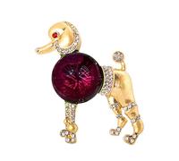 Trendy Poodle Brooch With Secure Lightweight Alloy Design For Travel Parties And Office Elegant Dog Brooch