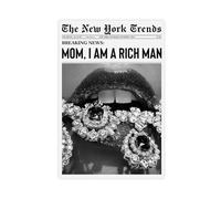 Trendy Poster, Newspaper Print, Funny Wall Art Decor, Magazine Cover, Girls Room Decor, Photo Print, Retro Poster, Black And White Art Unframe-style 12x18inch(30x45cm)