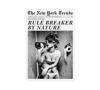Trendy Poster, Rule Breaker Print, New York Times Wall Art, Magazine Headline, Girl Dorm Room Decor, Bathroom Decor, Printable Poster Unframe-style 12x18inch(30x45cm)