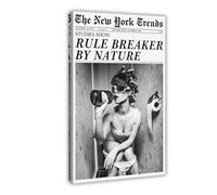 Trendy Poster, Rule Breaker Print, New York Times Wall Art, Magazine Headline, Girl Dorm Room Decor, Bathroom Decor, Printable Poster Frame-style 24x36inch(60x90cm)