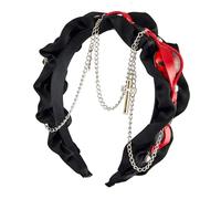 Trendy Punk Chain Headband Soft Comfortable for Long Short Hair for Themed Parties Night Outs and Everyday Use Dark Hair Accessory