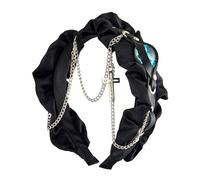 Trendy Punk Chain Headband Soft Comfortable for Long Short Hair for Themed Parties Night Outs and Everyday Use Dark Hair Accessory
