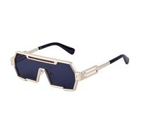 Trendy punk One-Piece Sunglasses Men Oversized Punk Sun Glasses for Male Luxury Vintage Square Eyewear Big Frame Shade