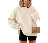 Trendy Queen Oversized Sweatshirts for Women Hoodies Crewneck Fall Winter Outfits Pullover Sweaters Clothes Fashion 2024, Apricot, Large