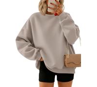 Trendy Queen Sweatshirts for Women Hoodies Oversized Crewneck Tops Sweaters Comfy Fall Winter Outfits Clothes 2025 Fashion, Coffeegrey, XL